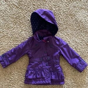 London Fog ruffled girls raincoat